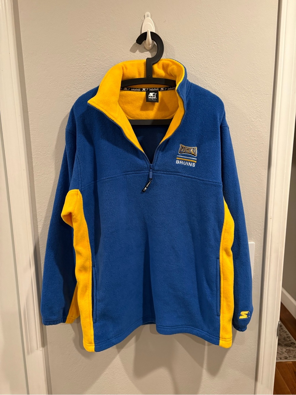 Vintage UCLA Starter Fleece 1/2 Zip Pullover Sweater Men’s Size Medium EUC